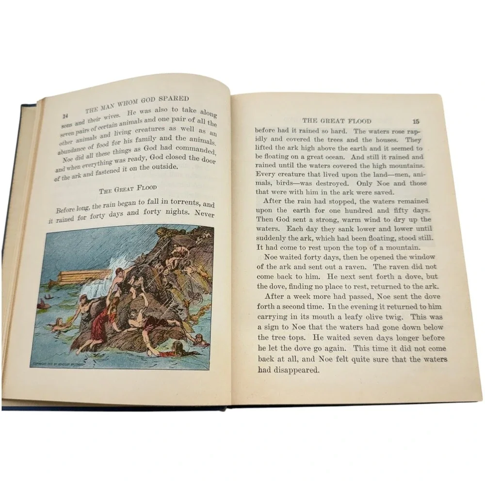 Benziger Brothers The Bible Story 1931 Catholic Textbook Illustrated Lower Grade
